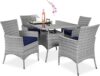 Best Choice Products 5-Piece Wicker Dining Set – Navy