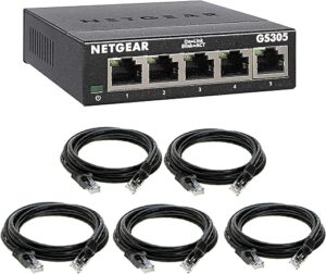 Cloud Care 5-Port Gigabit Ethernet Switch (GS305) Bundle