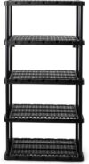 Gracious Living 5 Shelf Ventilated Storage Unit, Black