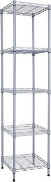GIOTORENT 5 Tier Adjustable Height Wire Shelf Rack
