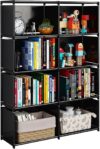 JIUYOTREE 5-Tier Bookshelf With Fabric Back