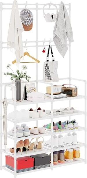 UDEAR 5-Tier Coat And Shoe Rack Organizer