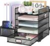 EOOUT 5-Tier Desk File Organizer With Drawer