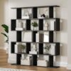 DIYART 5-Tier Geometric S-Shaped Bookcase Set