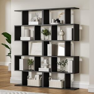 DIYART 5-Tier Geometric S-Shaped Bookcase Set