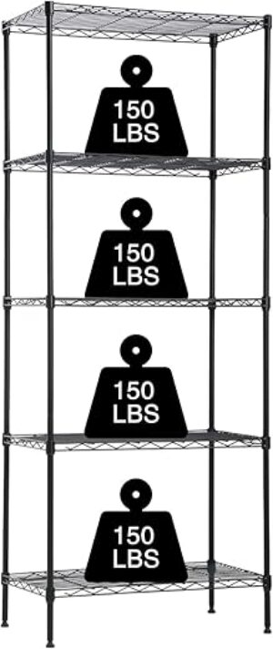 NChanmar 5-Tier Metal Wire Shelving Unit 61″x24″x14
