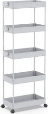 SPACEKEEPER 5-Tier Rolling Utility Storage Cart