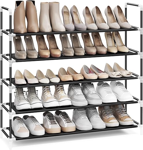 SONGMICS 5-Tier Shoe Rack, Slim Storage, ULSH55H