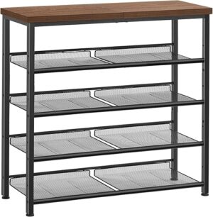 Pipishell 5-Tier Shoe Rack With Adjustable Shelves, PISRB4