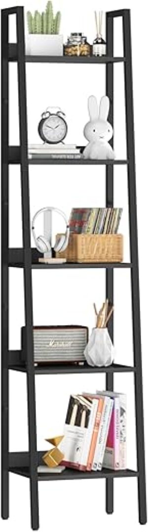 Yoobure 5 Tier Tall Ladder Bookshelf Shelf