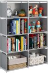 JIUYOTREE 5-Tiers Closet Storage Organizer, Grey