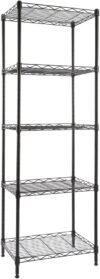 GIOTORENT 5-Wire Shelving Storage Organizer, Adjustable Metal Shelf