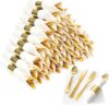 Dlebay 50 Pack Pre Rolled Gold Plastic Silverware