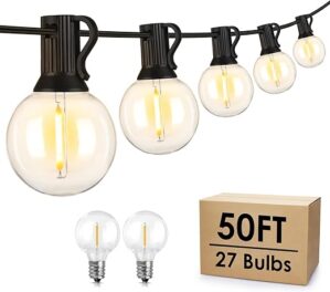 Mlambert 50Ft LED Outdoor String Lights G40