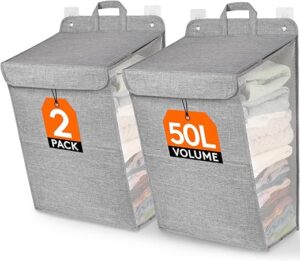 Lifewit 50L Hanging Laundry Hamper, 2 Pack