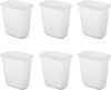 Sterilite 5.5 Gallon Rectangular Wastebasket, 6 Pack