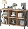FATORRI 6 Cube Storage Organizer Bookshelf (Rustic Oak)