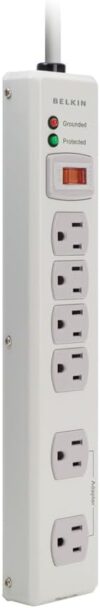 Belkin 6-Outlet Metal Power Strip, Beige