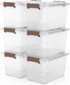 WYT 6-Pack Clear 7 Quart Storage Bins