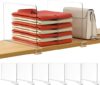 HBlife 6 Pack Clear Closet Shelf Dividers