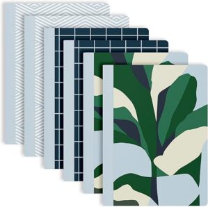 PAPERAGE 6-Pack Composition Notebook Journals, 140 Pages