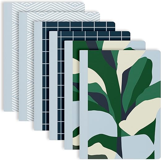 PAPERAGE 6-Pack Composition Notebook Journals, 140 Pages