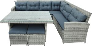 YZABEL 6-Piece Outdoor Rattan Furniture Set