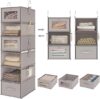 Fixwal 6-Shelf Hanging Closet Organizer With Drawers