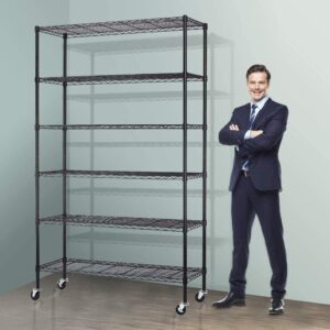 Meet perfect 6-Tier Heavy Duty Metal Shelves