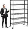 YYkokocat 6-Tier Heavy Duty Wire Shelving Unit