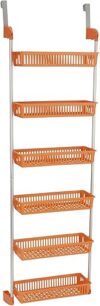 Household Essentials 6-Tier Over-The-Door Organizer, Orange