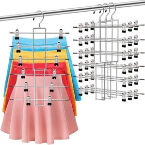 SHUKEEKA 6 Tier Space-Saving Pants Hangers