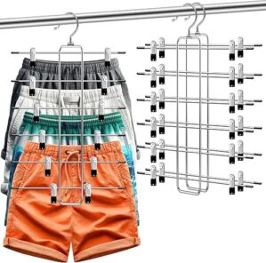 FATHITA 6 Tier Space-Saving Pants Hangers