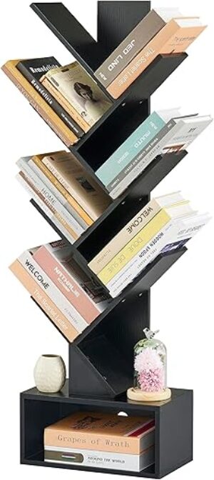 Hoctieon 6 Tier Tree Bookshelf With Drawer