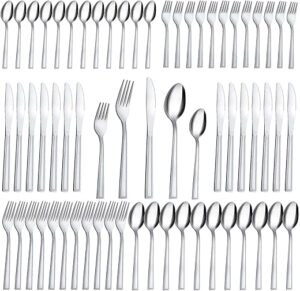 hunnycook 60-Piece Stainless Steel Silverware Set