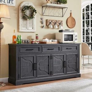 JXQTLINGMU 66" Large Buffet Sideboard Cabinet