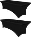 Obstal 6ft Black Spandex Tablecloth Protector
