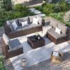 VONZOY 7-Piece Outdoor Sectional Patio Set