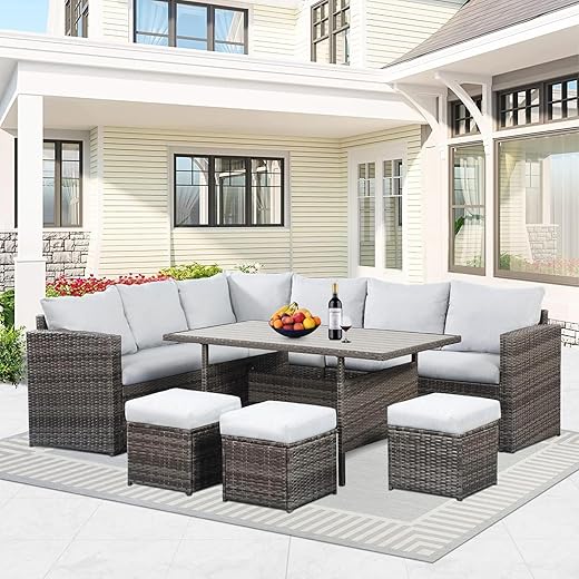 Solaste 7 Piece Wicker Patio Furniture Set