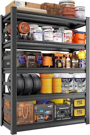 Bezuny 72″ H 36″ W All-Metal Garage Shelving Unit