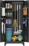 YILFANA 75″ Metal Storage Cabinet With Lock