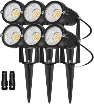 REEGOLD 7W LED Landscape Lights Outdoor, 6 Pack