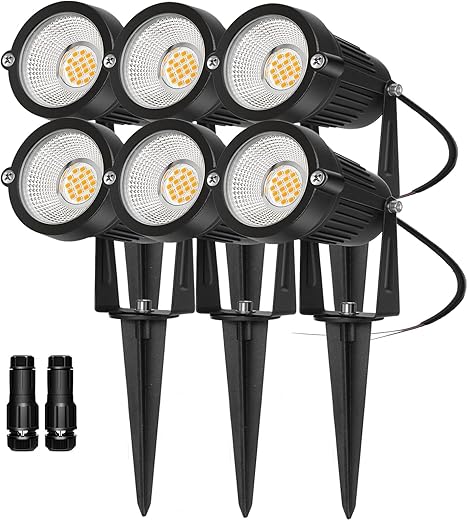 REEGOLD 7W LED Landscape Lights Outdoor, 6 Pack