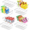 ZIZOTI 8 Pack Clear Storage Bins With Dividers