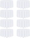 Heneger 8 Pack White Round Tablecloth 120