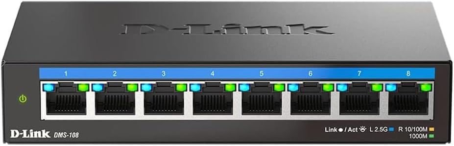 D-Link 8-Port 2.5GB Unmanaged Gaming Switch (DMS-108)