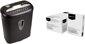 Amazon Basics 8-Sheet Cross Cut Paper Shredder