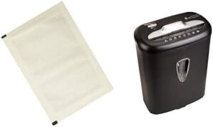 Amazon Basics 8-Sheet Cross-Cut Shredder & Lubricant Sheets