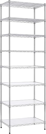 Finnhomy 8-Tier Adjustable Steel Wire Shelving Unit