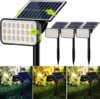 JACKYLED 84-LED Solar Spotlights 5 Modes IP65